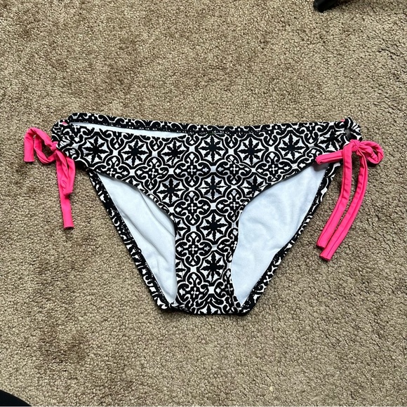 next Other - Next USA Black White Neon Pink Printed Bikini Bottoms Size Medium